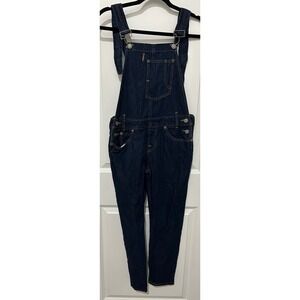 Levi's Women's Dark Wash Denim Overalls XS Straight Leg Bib Pants